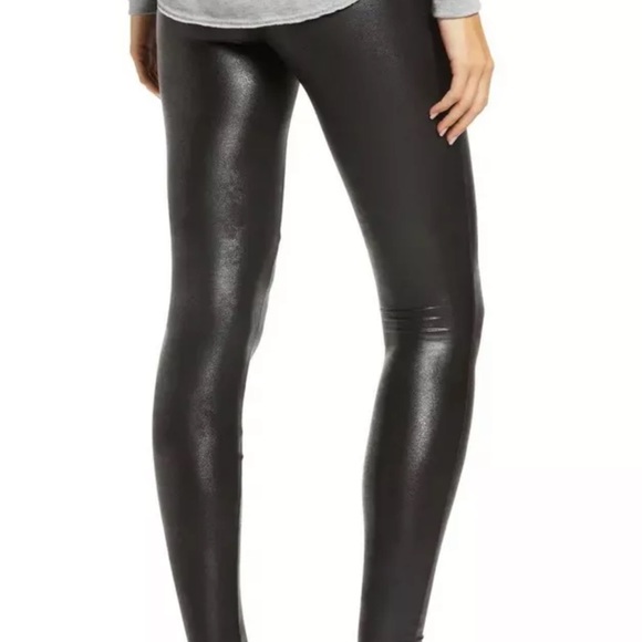 NWT Spanx black faux leather legging size Medium high waisted style 2437 - Picture 14 of 16